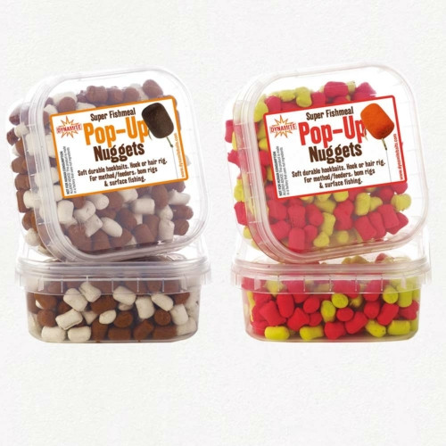 DYNAMITE BAITS pellet Super Fishmeal Pop-Ups Nuggets sárga/piros DY358