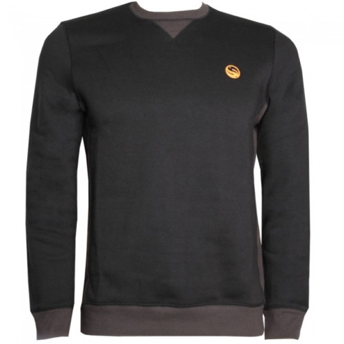 GURU CREW NECK JUMPER BLACK (GCL147-) -  S