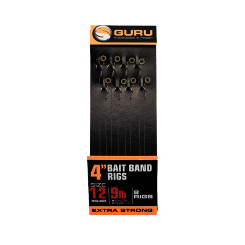 GURU BAIT BAND READY RIG 4" -10cm (GR009) - SIZE 12 - 9lb/0,22mm