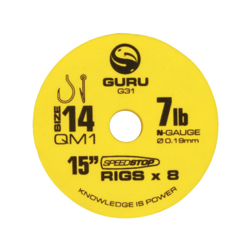 GURU QM1 SPEED STOP READY RIGS 15" - 38cm (GRR029) - SIZE 10 - 12lb/0,25mm