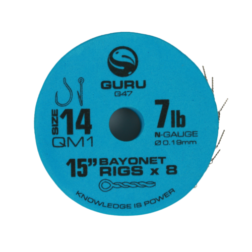 GURU QM1 BAYONET READY RIGS 15″ – 38cm (GRR045) – SIZE 12 – 9lb/0,22mm
