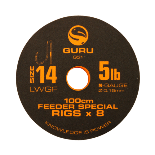 GURU LWGF FEEDER SPECIAL RIG – 100cm (GRR049) – SIZE 10 – 0.19mm