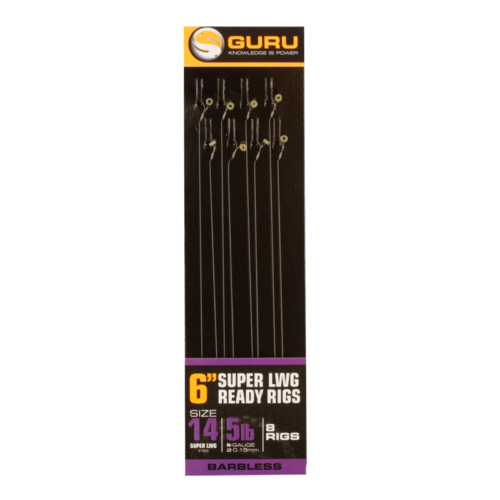 GURU SUPER LWG READY RIGS 6″ – 15cm (GRR070) – SIZE 14 – 0,15mm